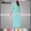 Muslim Lady Style Long Sleeve Dresses Top Grade Buttons Clothing Fashion Pleated Arabic Abaya