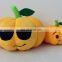 Fashion new halloween toy gift plush emoji pillow wholesale cute custom stuffed soft plush toy yellow halloween pumpkin