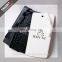 custom private design black & Withe embossing paper hot stamping gold hangtag for clothing