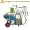 Electric cow milking suction machine with single or double buckets for farm