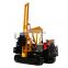 Hydraulic power highway guardrail post installation crawler mounted pile driver