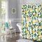 Fashion printing shower curtain green extra long