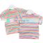 Colorful Rainbow stripe pattern Baby girls Short Sleeve Top For Sale Boutique Shirt