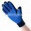 Pet grooming glove gentle deshedding brush massage pet hair remover glove