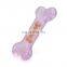 Beef / bacon / chicken / milk/ mint flavor soft TPR semi-transparent color dog bone toy dog bone for small dog