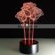 Hot Selling Acrylic 3d Nigh Light Roses USB Touch lamp Led Desk lamp Valentines Wedding Decoration