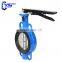 China Manufacturer Wafer End Flange Connection Ductile Iron Butterfly Valve with Price list