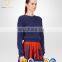 Ladies fashion long sleeve rib knit sweater