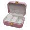 Creative PU jewelry box pearl treasure box portable travel  earrings  bag double-layer storage box