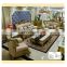 Wooden Sectionals Loveseats Set Furniture Hand Carved Flower Floor Royal Luxury Fabric Pure Leather Sofa