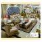 Wooden Sectionals Loveseats Set Furniture Hand Carved Flower Floor Royal Luxury Fabric Sofa