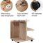 Bedside Table Wooden with Lockable Wheels