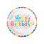 Disposable Birthday Plates Cups Forks Cake Knife Set Colorful Table Cloth Happy Birthday Party Supplies Tableware Set