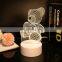 3D Dinosaur LED Night Light Kids Dinosaur Optical Illusion Lamp 7/16 Color Changing Remote Control Decor Lamp for Kids