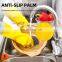 Kitchen Orange Latex Household Spray Flock Lined Fishscale Grip Rolled Cuff Gloves Manufacturer