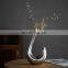 Korea Modern INS Minimalist INS Style Ceramic Swan Neck Silver Plating Home Decor Ceramic Vase