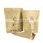 High quality brown kraft paper custom bag snack cashew nut sugar stand up ziplock zip food packaging pouch with clear window