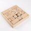 Square Wooden Cylinder Building Blocks Stacking Toy
