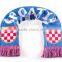 High Quality Custom Design Wholesale Acrylic Jacquard Knitted Soccer Football Fan Scarf