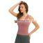 Ready To Ship New Ribbed Sexy In Build Bra Yoga Crop Top Fitness Gym Wear Women Workout Physical Activity Wear Tank Top