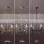 Modern Copper Tulip Glass Lampshade Chandelier Ceiling Light Fixture For Living Dining Room Bedroom Kitchen Island Foyer Lobby