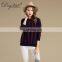 100% Cashmere Vertical Striped round Neck Women's Sweater Knitted Winter OEM Supply