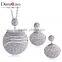 Cubic Zirconia Deluxe Classic Look Round Pendant Women Set Jewelry Wholesale