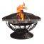 Outdoor patio BBQ grill iron fire pit table
