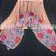 New Style Viscose Colorful Flower Fashion Woman Shawl Embroidery Designs