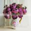 Manufacturers selling European autumn core simulation peony flowers Fake flowers desktop floral silk flower decoration