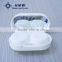 White Plastic Compact Contact Lens Case With Dual Box and Mirror for Eyewear