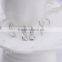 Fashion 18K White Plated Infinity Rhinestone Earrings Necklace Bracelet Set Jewelry