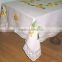 New design fashion cutwork Crewel Embroidery hand made table cloth with lace