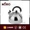 thickened non-electric stainless steel flat bottom kettle with bakelite handle