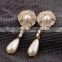 >< FACTORY SALE women elegant rhinestone pearl Drop Earrings/