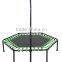 50inch hexagon fitness trampoline with handle and frame pad for adult