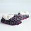 Woman special knitted indoor slipper with heal