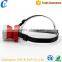 3*AAA Dry Battery Red LED Flashlight Cheap Plastic Body Headlamps