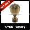 KYOK AA quality fashion simple style curtain rod finial,metal roof finials,fancy decorative curtain rods accessories