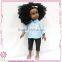 Beautiful black fashion custom vinyl body moveable baby doll