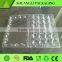 24 Holes rectangular clear transparent plastic quail egg cartons