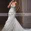 Bridal dresses New 2016 design of satin dress bodice double layer lace bridal wedding dress