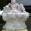 Eighteen Arhat Buddha Statue White Marble Stone Hand Carved Sculpture for Home Garden Pagoda