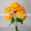 7 heads long stem chrysanthemum flower made of silk cloth floor decoration flower