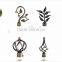 Curtain rod end cap decorative curtain rods leaf finial