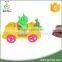 Pull along cartoon small plastic toy car