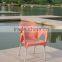 outdoor leisure stackble plastic dining coffee shop chair aluminum chair leg YC081