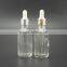 60ml glass bottle with childproof tamperproof dropper caps