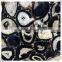 Natural black agate stone big slab polished black agate precious stone