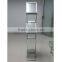 pull up stand A4 brochure holder floor standing acrylic literature rack